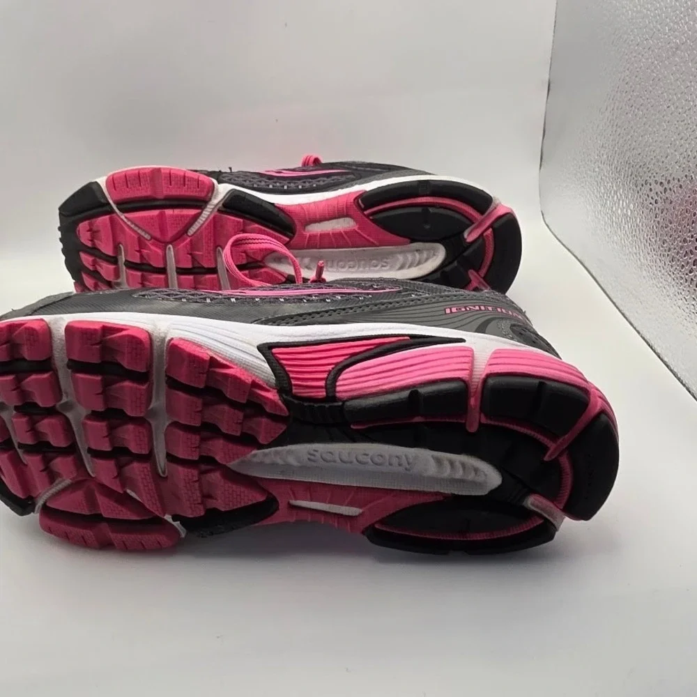Saucony Ignition 5 Women's Running Shoes Pink Black‎ Gray Athletic Sneakers